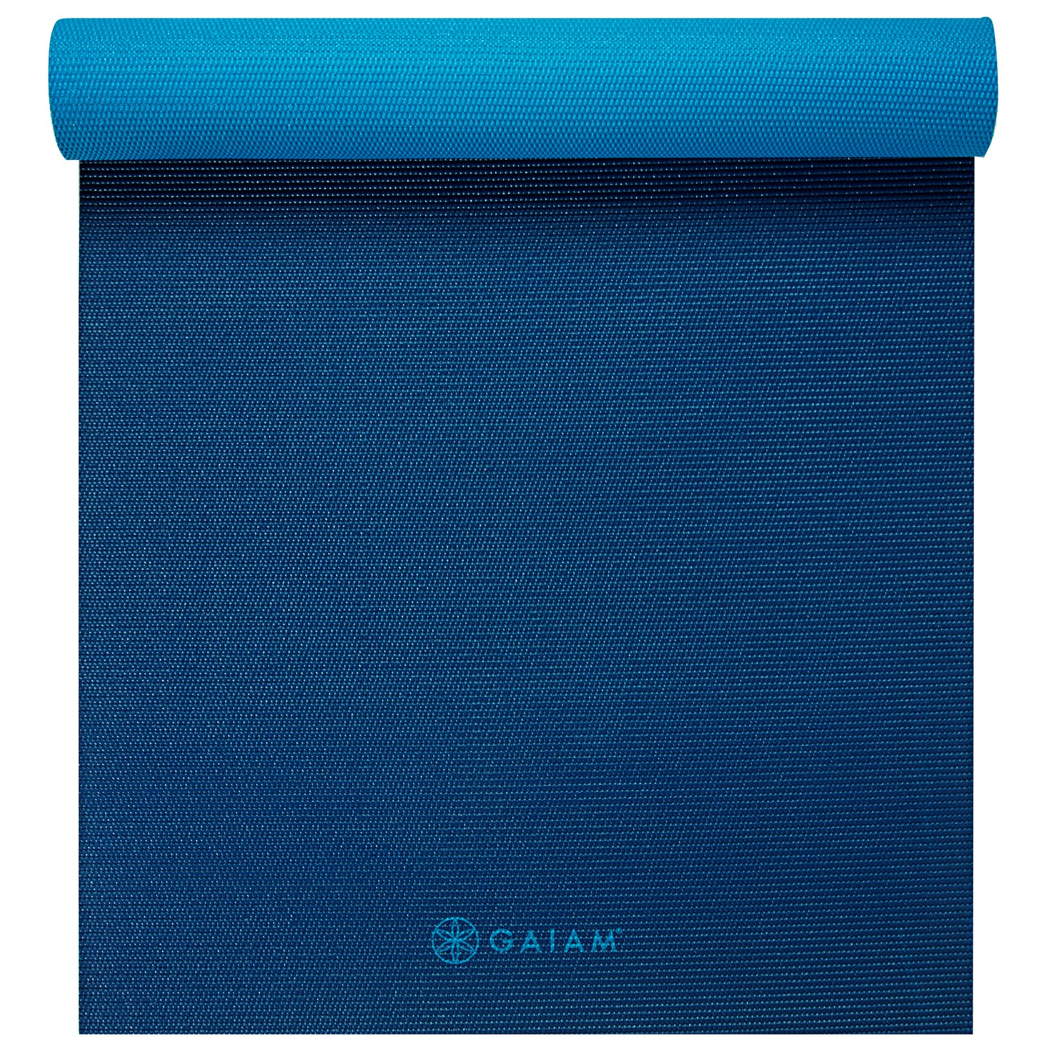 Gaiam 2-Color Yoga Mat - 6 mm - Navy / Blauw