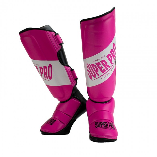 Super Pro Combat Gear Rebel Scheenbeschermers - Roze/Zwart/Wit - M