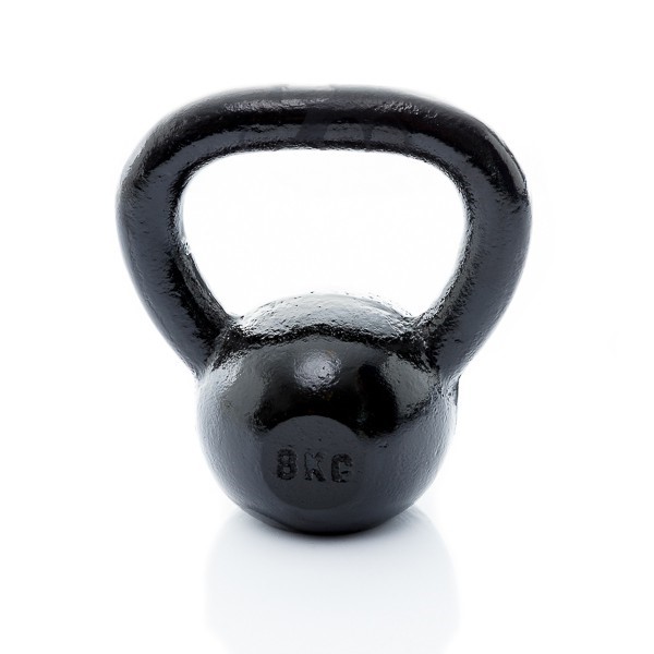 Muscle Power Gietijzeren Kettlebell - Zwart - 8 kg