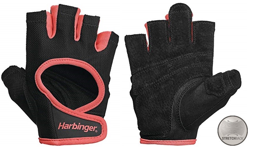 Harbinger Women's Power Stretchback Fitness Handschoenen - Coral