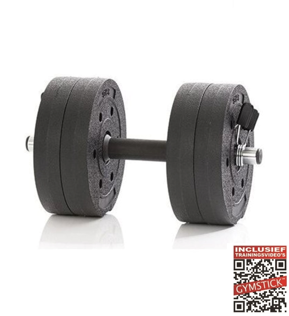 Gymstick Active Verstelbare Dumbbell Set - Vinyl - 10 kg - Met Online Trainingsvideo's