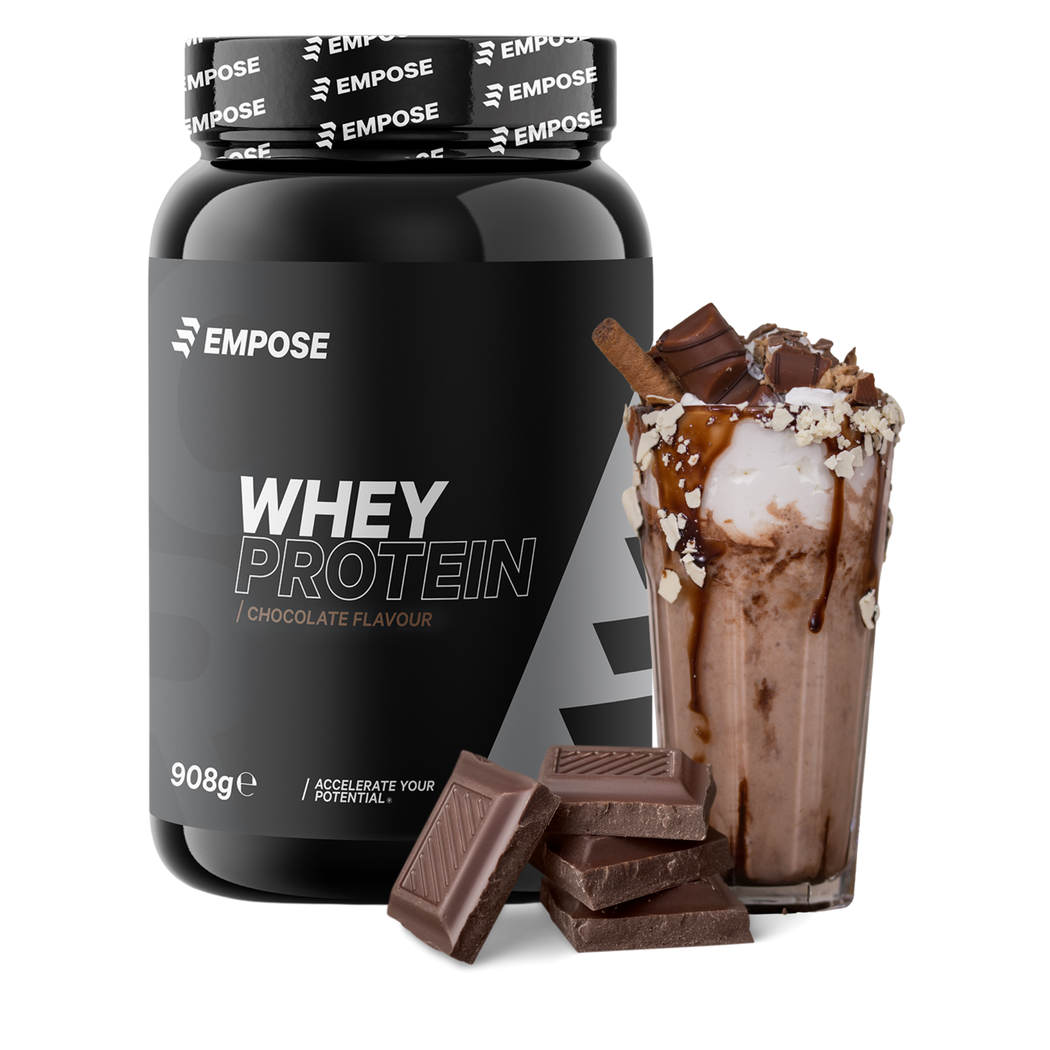 Empose Nutrition Whey Protein - Eiwit poeder - Chocolade - 908 gram