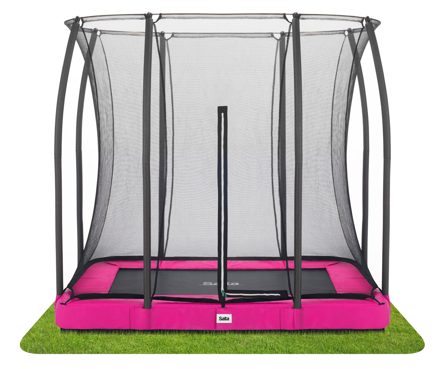 Salta - Comfort Edition Ground Trampoline met Veiligheidsnet- 153 x 214 cm - Roze