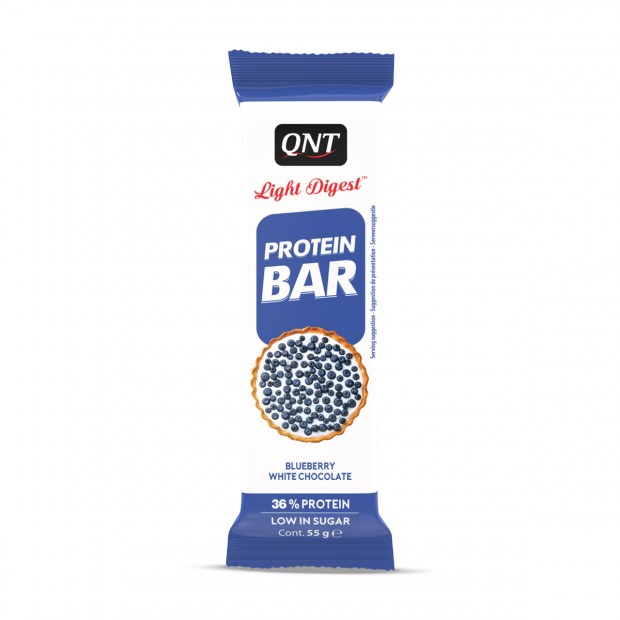 QNT Light Digest Protein Bar - Eiwit Reep - 15 x 55 gram - Blueberry / White Chocolate