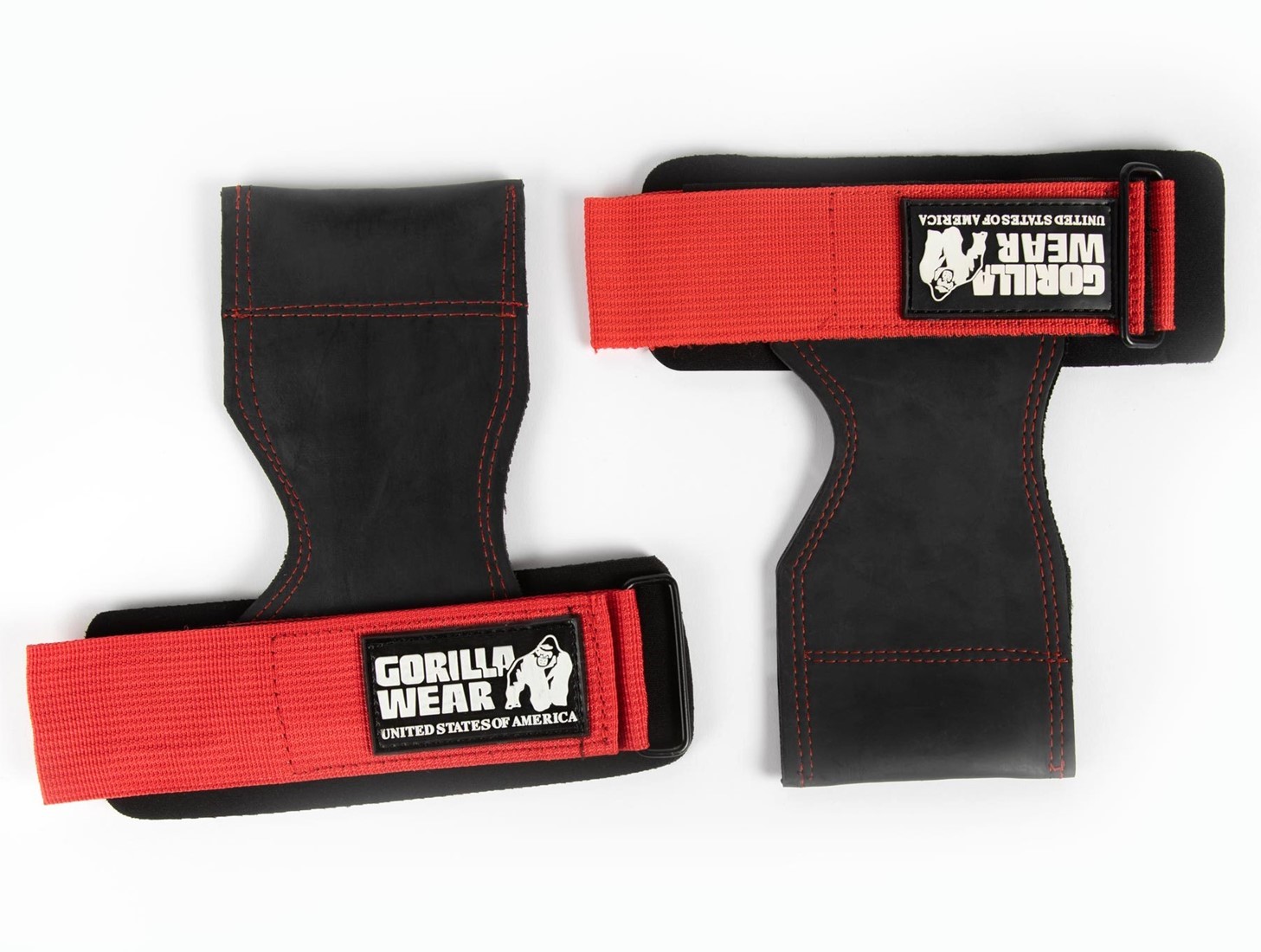 Gorilla Wear Lifting Grips - Zwart / Rood