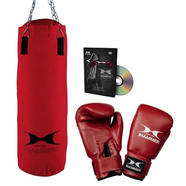 Hammer FIT Boxing Set - 60 cm Bokszak + 10 oz Bokshandschoenen + DVD