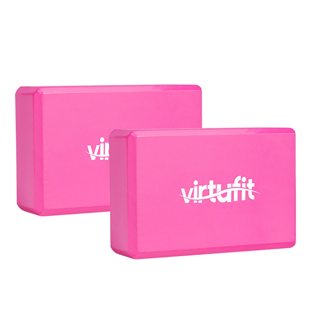 VirtuFit Yoga Blok Set - EVA Foam - Roze - 2 stuks