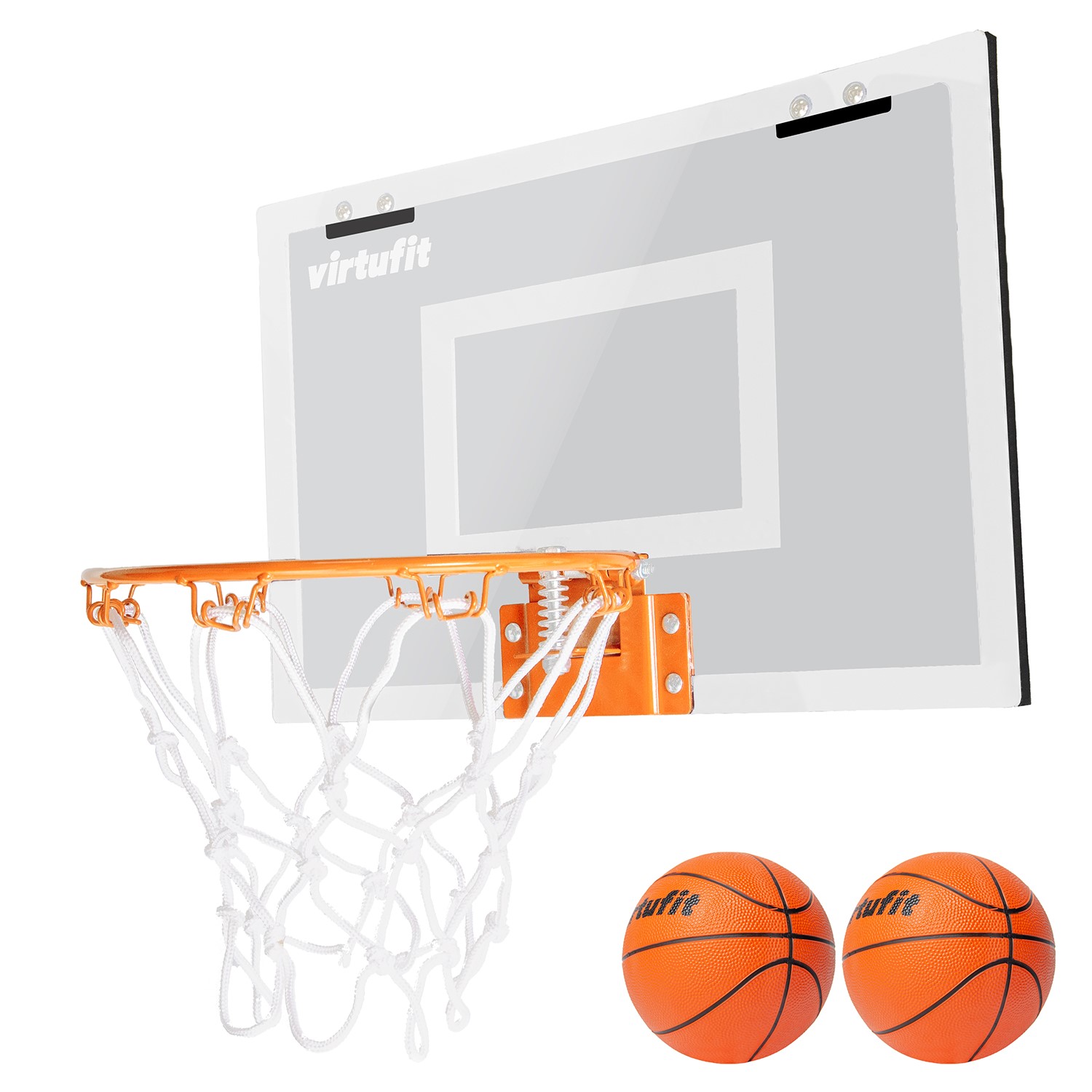 VirtuFit Pro Mini Basketbalbord met 2 Ballen en Pomp - Wit