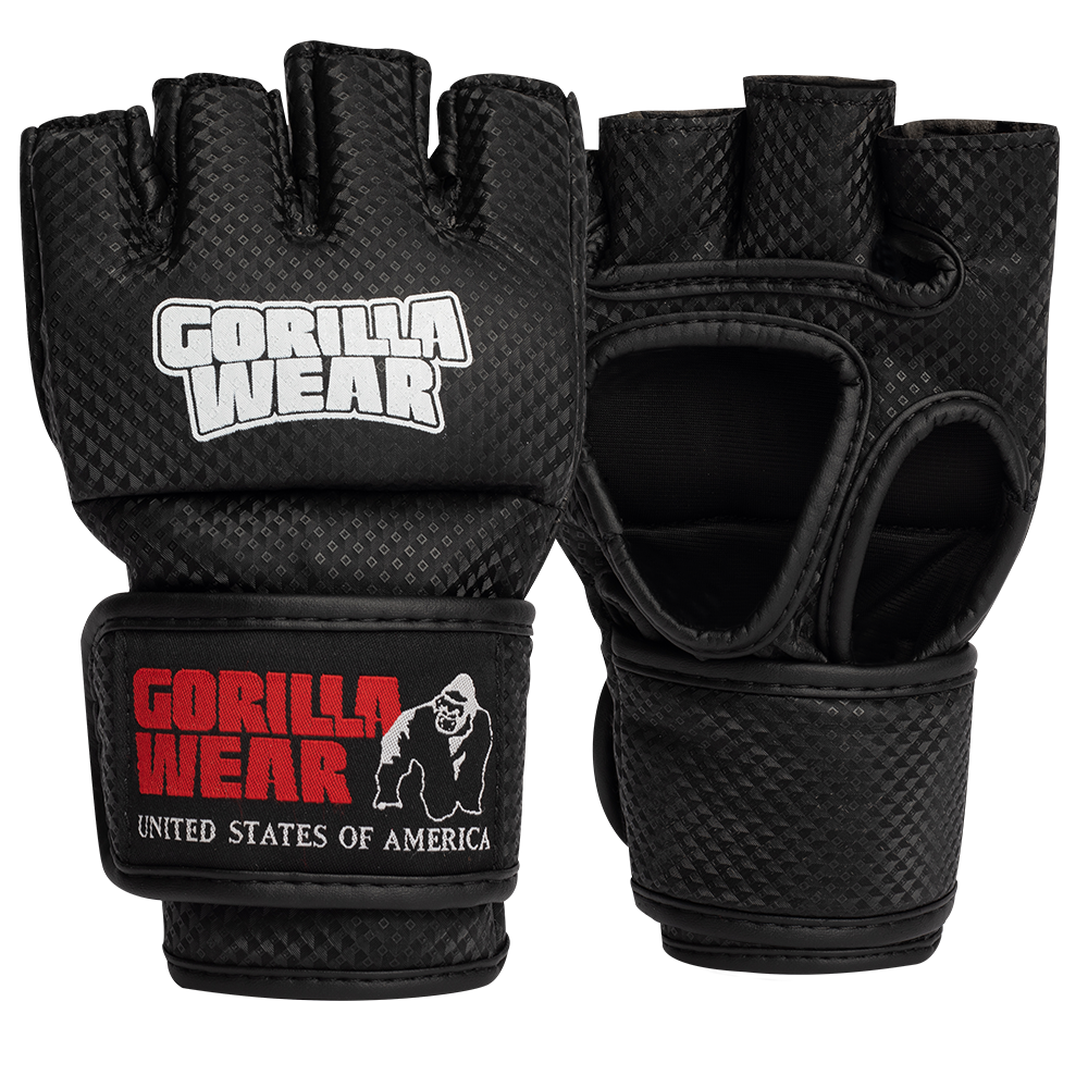 Gorilla Wear Berea MMA Handschoenen (Zonder Duim) - Zwart/Wit