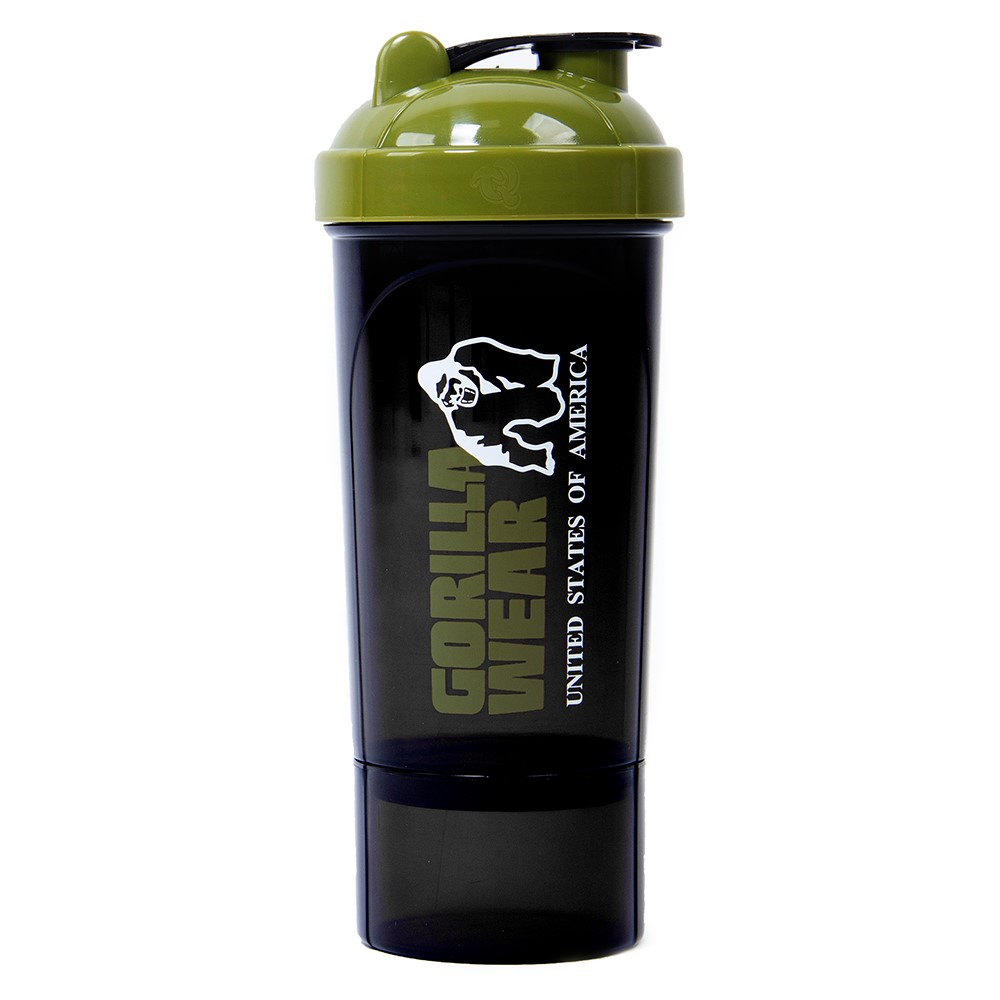 Gorilla Wear Compacte Shaker - Zwart/Legergroen