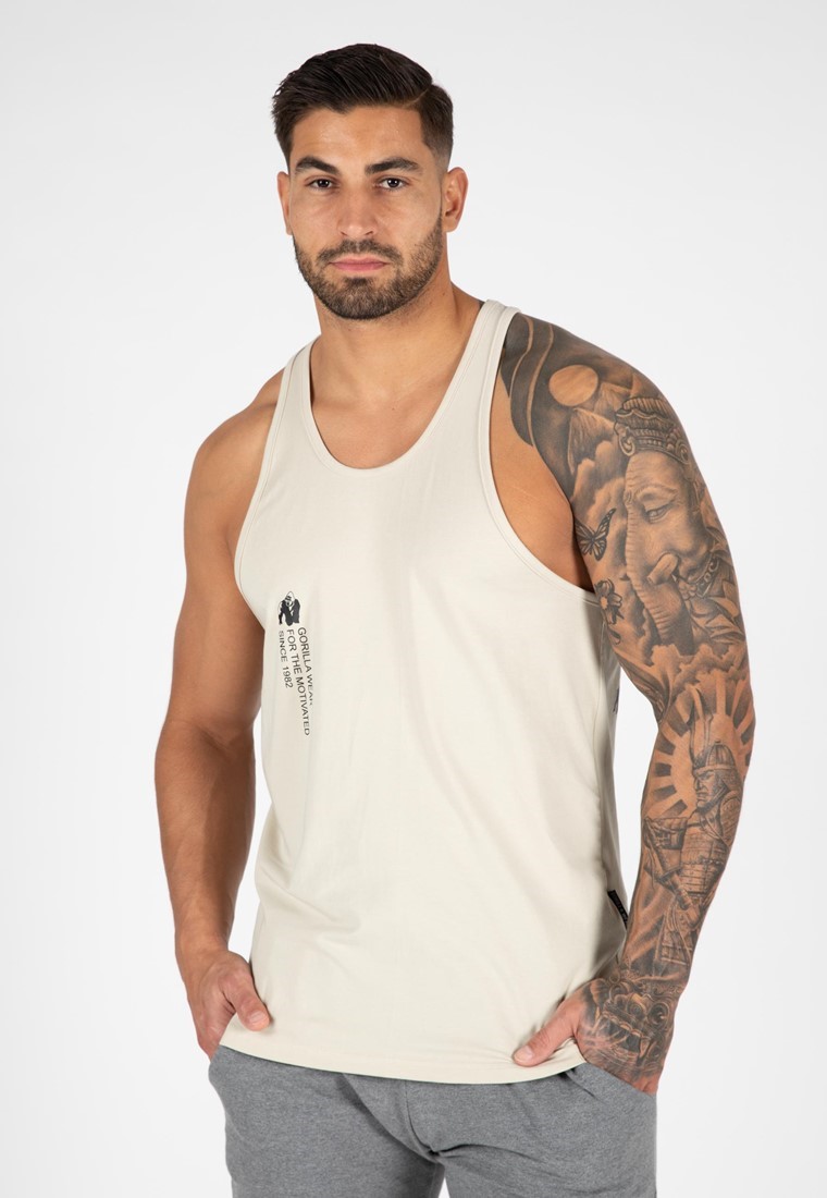 Gorilla Wear Carrizo Tank Top  - Beige - 3XL