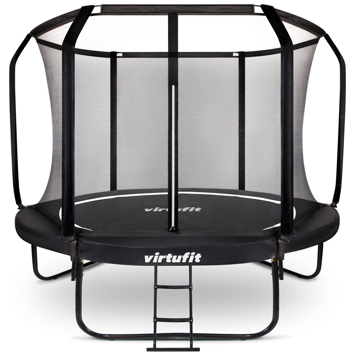 VirtuFit Premium Trampoline met Veiligheidsnet - Zwart - 251 cm - Tweedekans