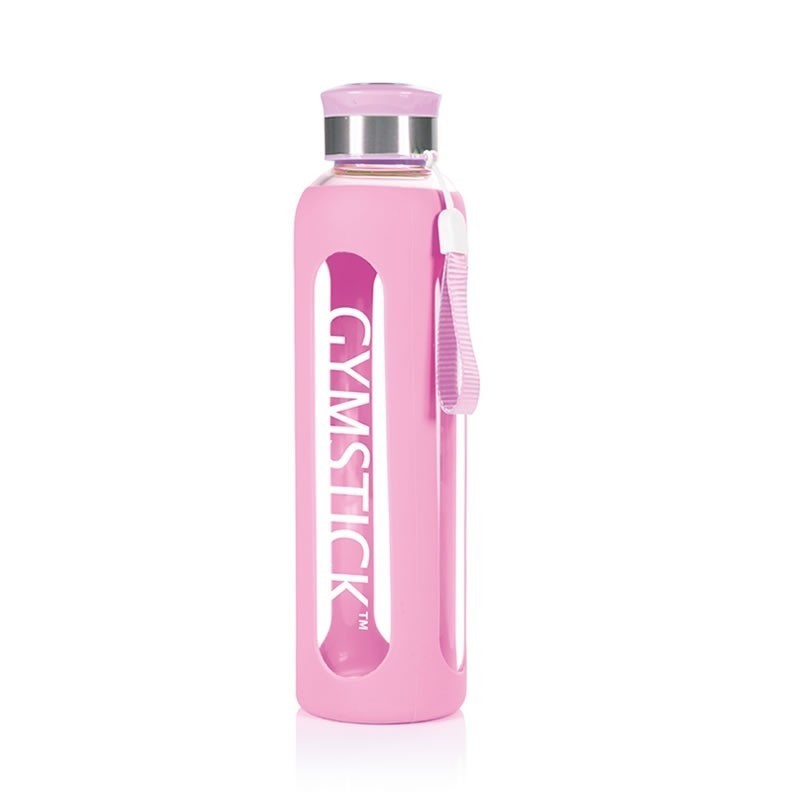 Gymstick Glazen Waterfles - Drinkfles - Roze - 600 ml