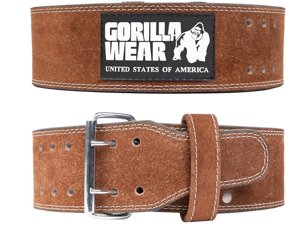 Gorilla Wear 4 Inch Leren Lifting Belt - Bruin - S/M