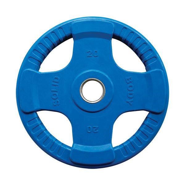 Body-Solid Gekleurde Olympische Rubber Halterschijf - Blauw - 20 kg