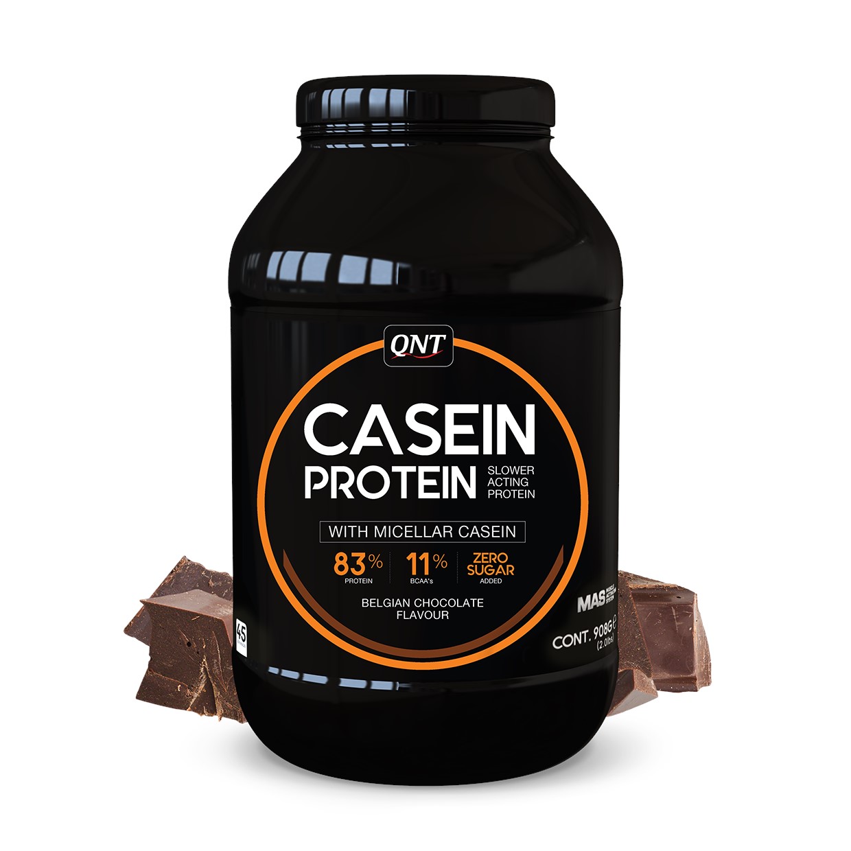 QNT Casein Protein - 908 gr - Belgian Chocolate