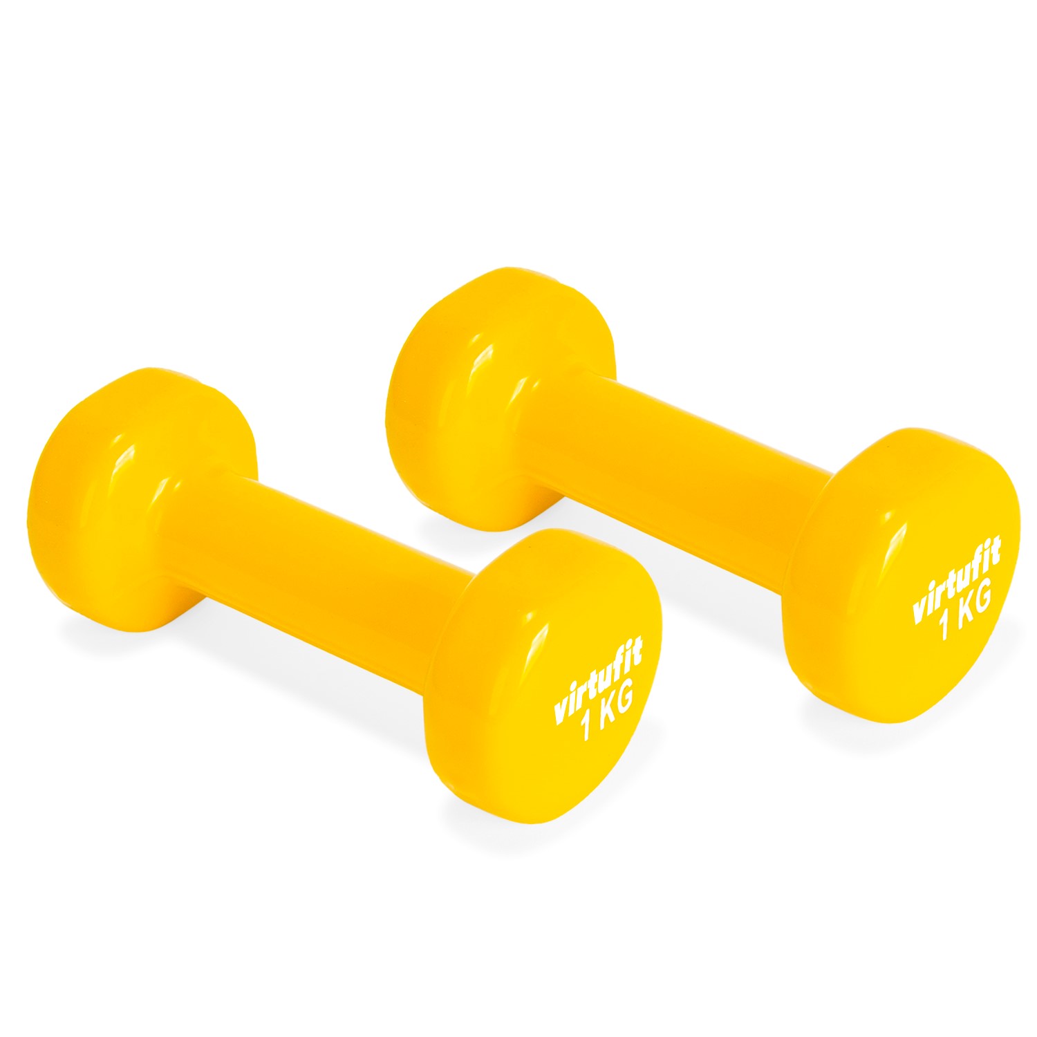 VirtuFit Vinyl Dumbbell Set Pro - 2 x 1 kg - Geel