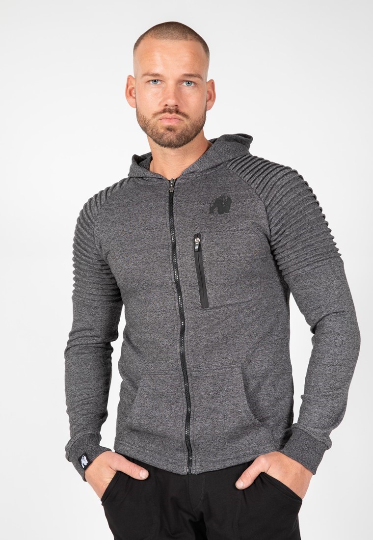 Delta Zipped Hoodie - Gray