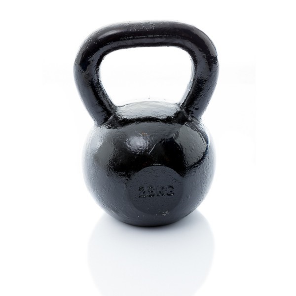 Muscle Power Gietijzeren Kettlebell - Zwart - 28 kg