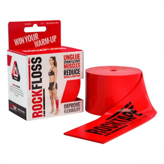 RockTape RockFloss - Elastische Band - 5 cm x 2,10 m - Rood