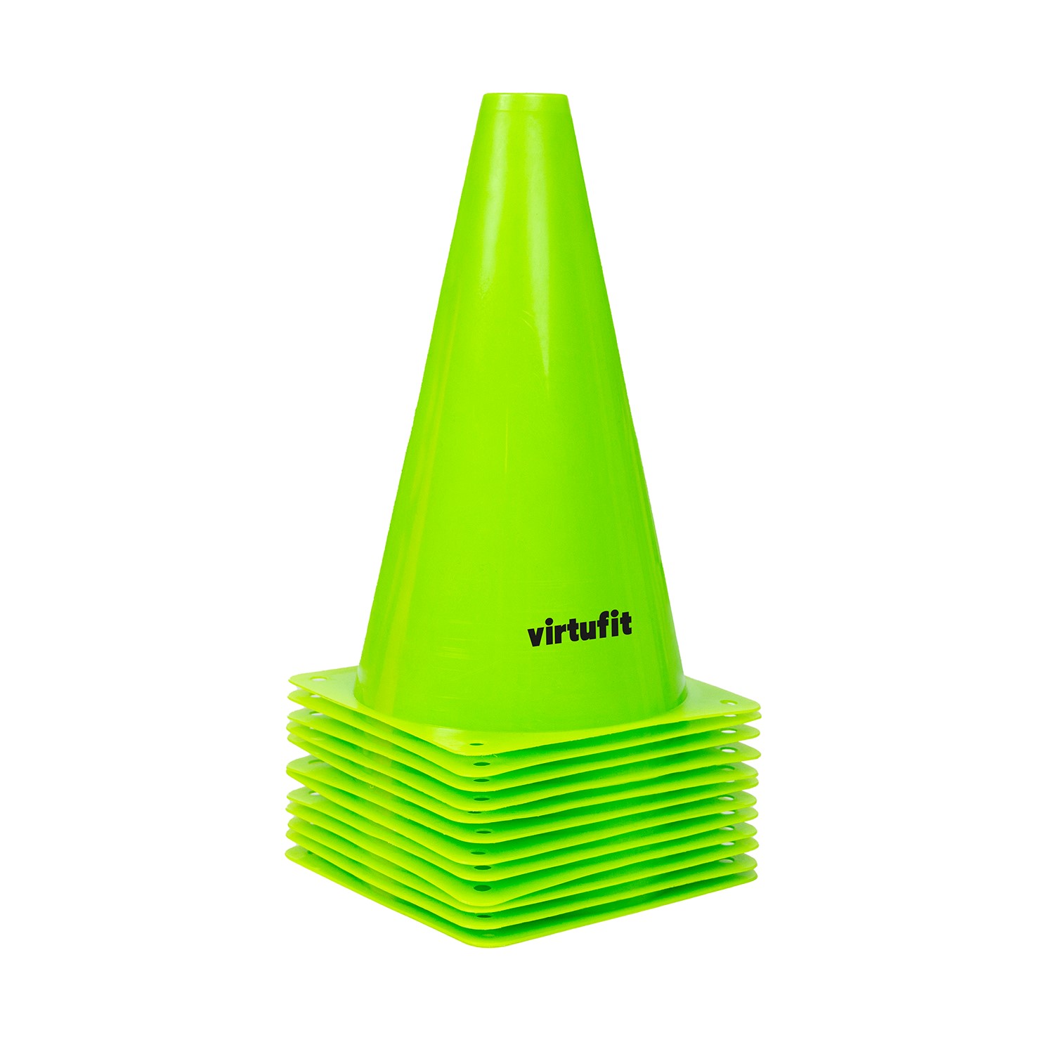 VirtuFit Pionnen Set - 23 cm - 12 Stuks - Groen