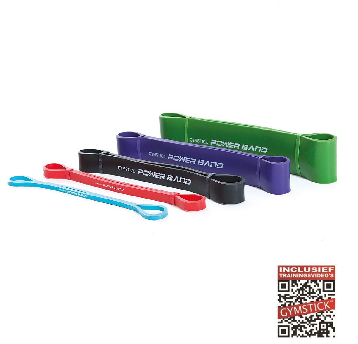 Gymstick Mini Power Band - 30,5 cm - 5-delige Set - Met Online Trainingsvideo's