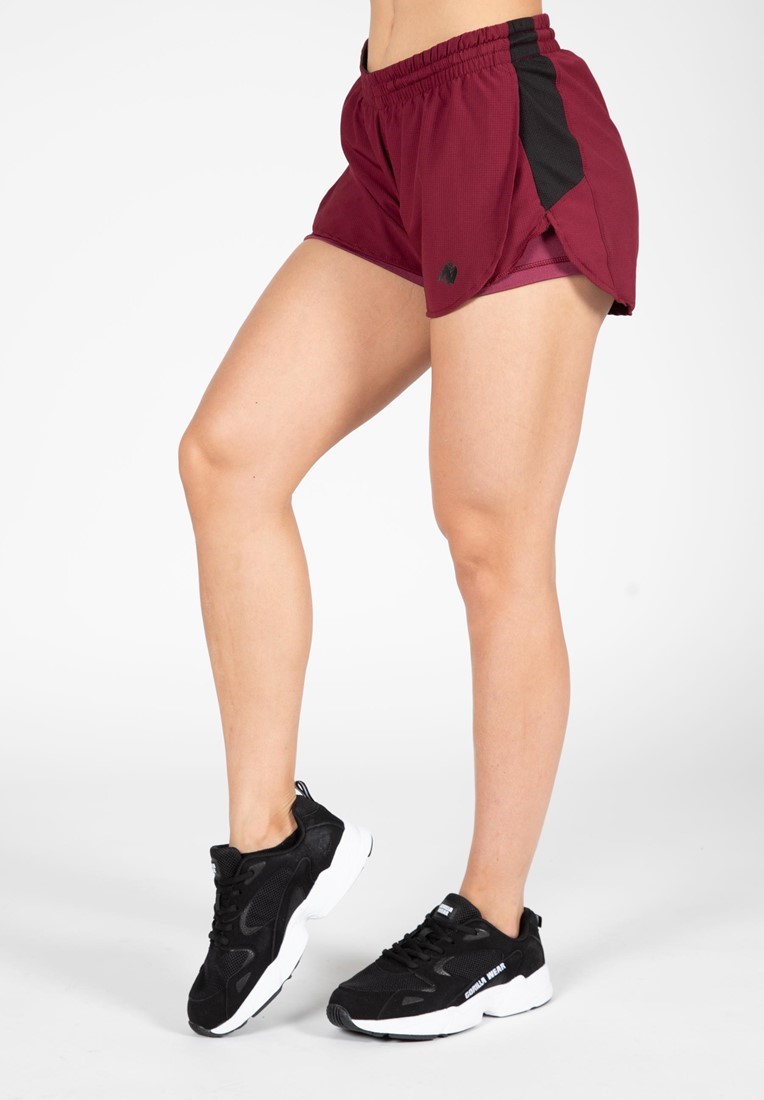 Gorilla Wear Salina 2-in-1 Shorts - Bordeauxrood - M