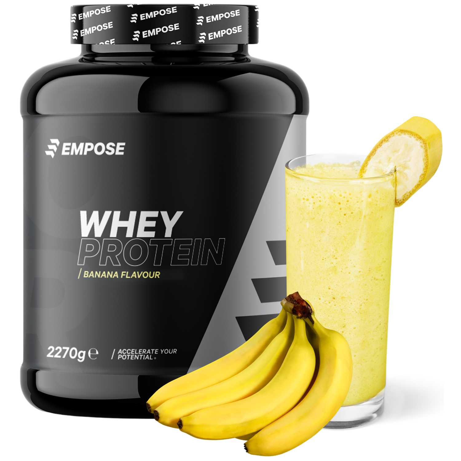 Empose Nutrition Whey Protein - Eiwit Poeder - Banaan - 2270 gram