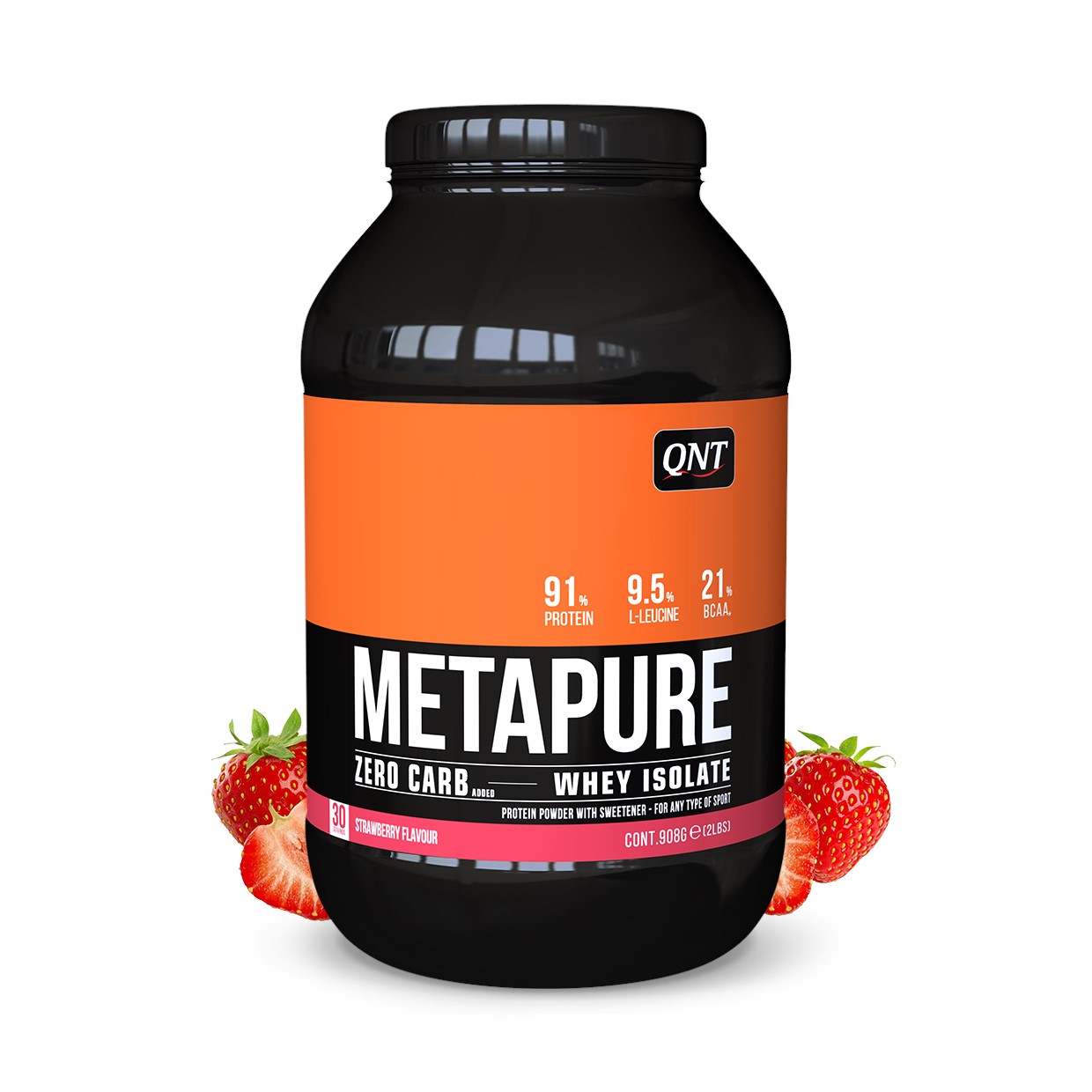 QNT Metapure Whey Protein Isolate - Eiwit Poeder - 908 gr - Strawberry