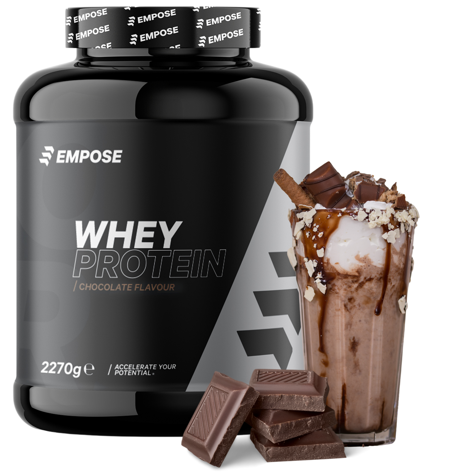 Empose Nutrition Whey Protein - Eiwit Poeder - Chocolade - 2270 gram