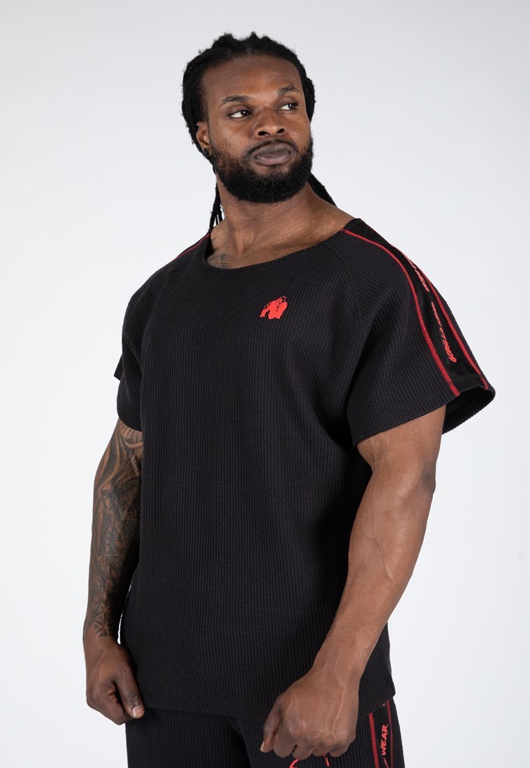 Buffalo Old School Workout Top - Black/Red