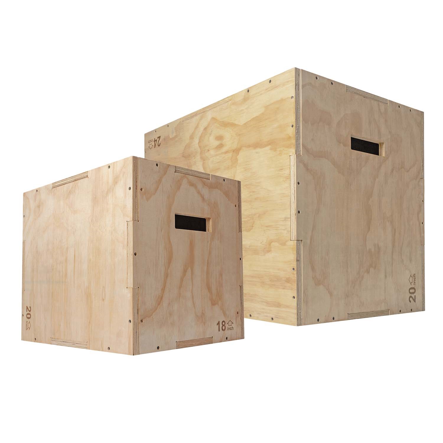 VirtuFit Houten 3-in-1 Plyo Box Set - 2 Stuks