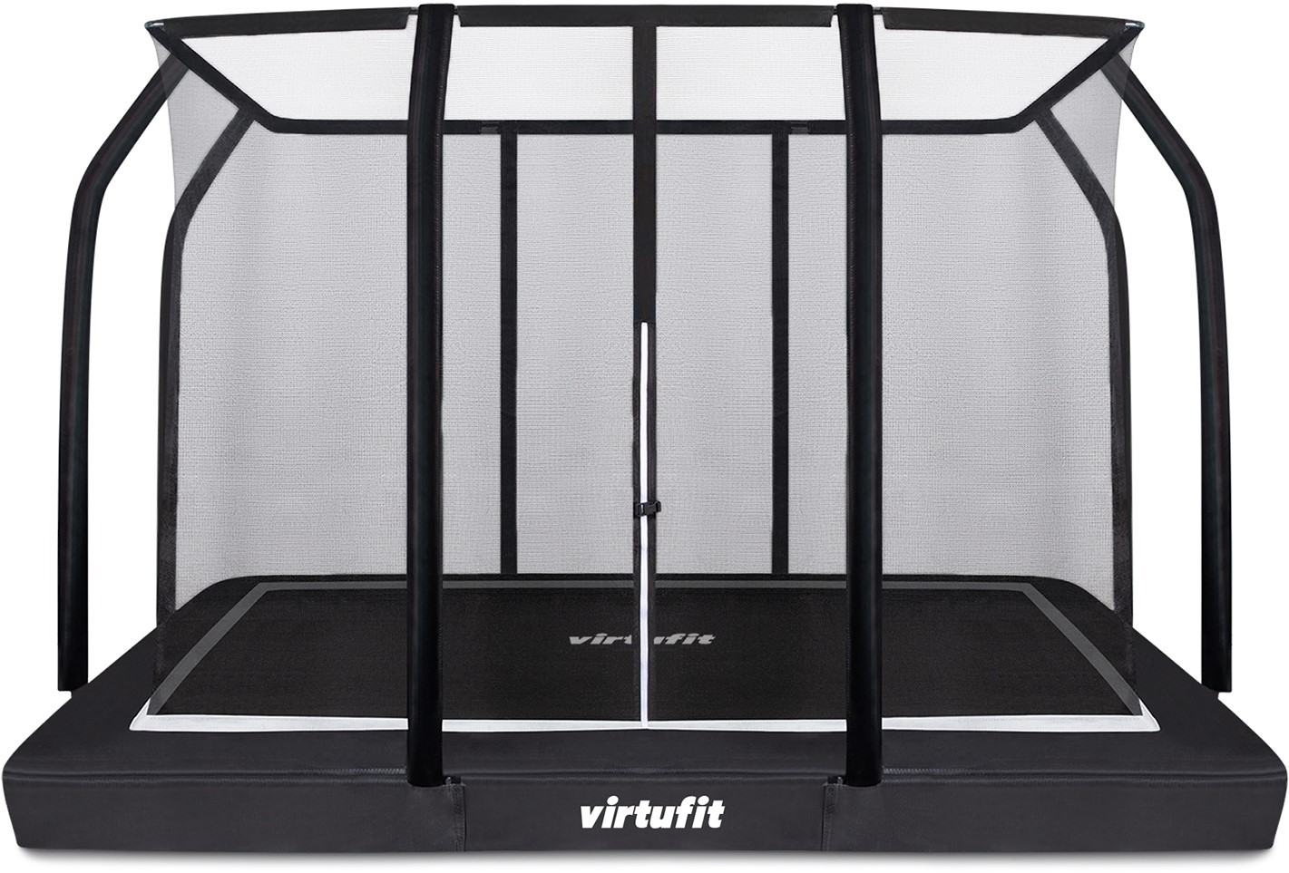 VirtuFit Premium Inground Trampoline met Veiligheidsnet - Zwart - 213 x 305 cm