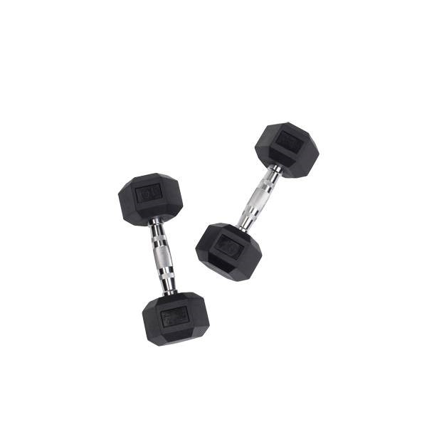 Body-Solid Hexagon Dumbbell - Rubber - 9 kg - Per Paar