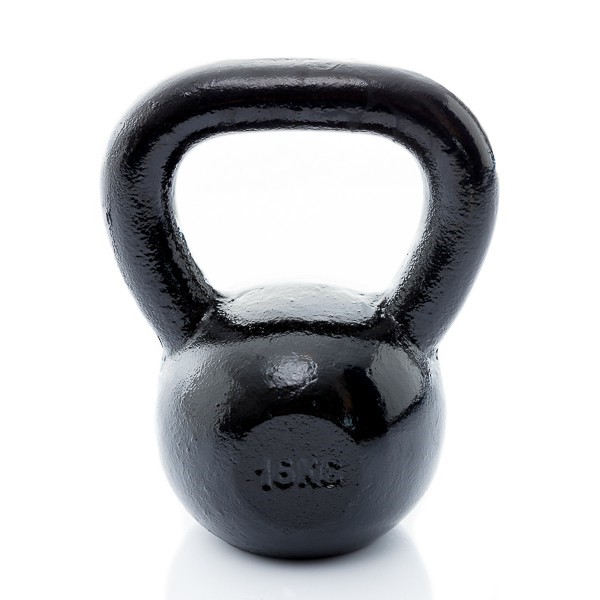 Muscle Power Gietijzeren Kettlebell - Zwart - 16 kg