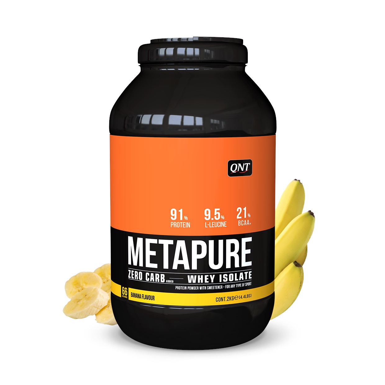 QNT Metapure Whey Protein Isolate - Eiwit Poeder - 2000 gr - Banana