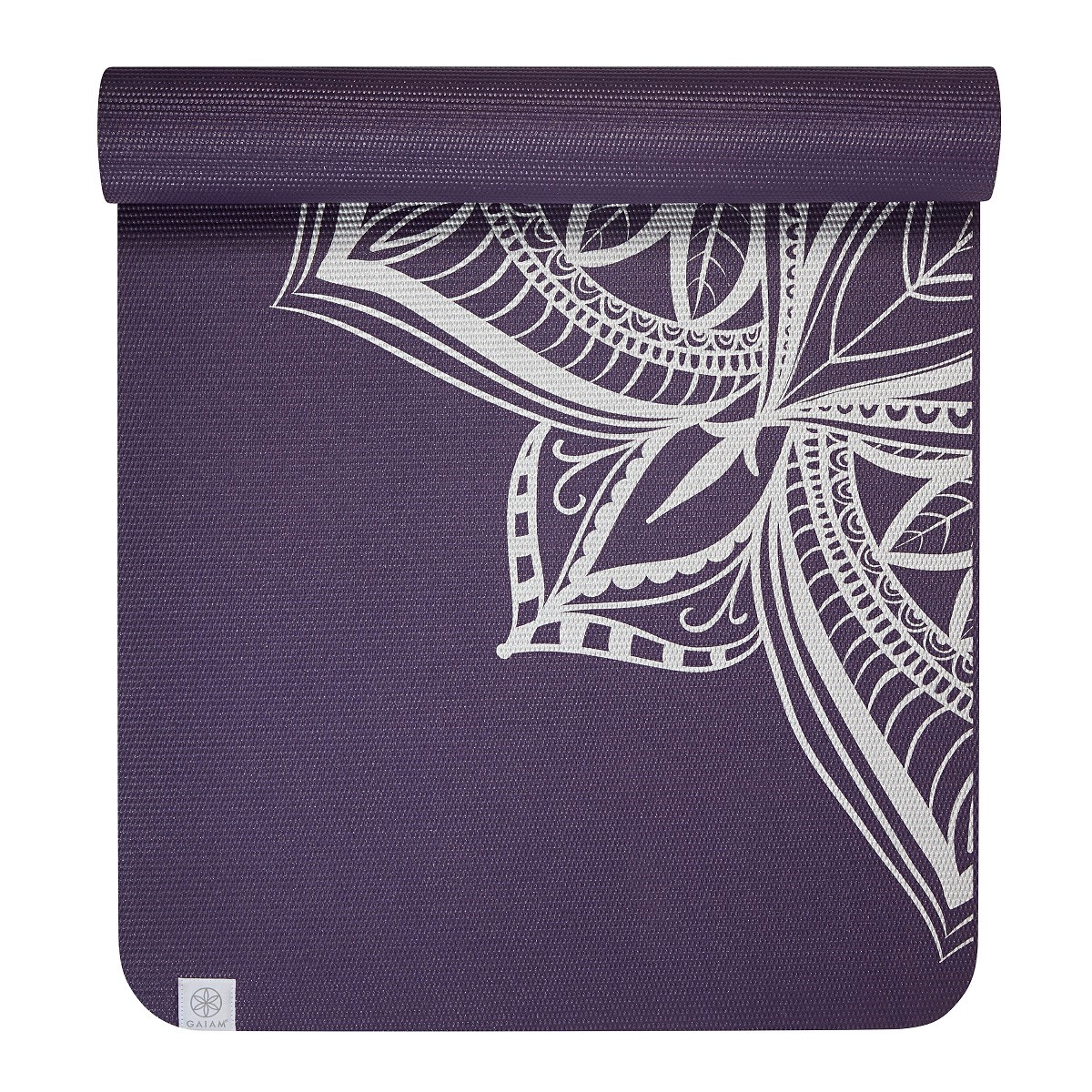 Gaiam Premium Metallic Yoga Mat - 6 mm - Aubergine Medallion