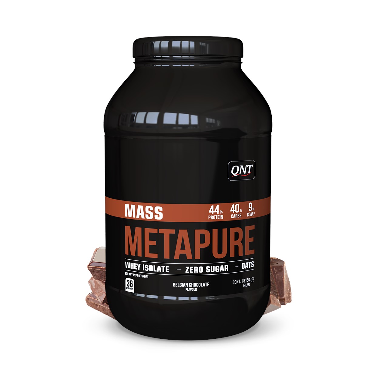 QNT Metapure Whey Protein Isolaat Gainer - Eiwit Poeder - 1815 gram - Belgian Chocolate