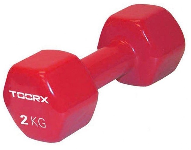 Toorx Vinyl Dumbbell - Per Stuk - 2 kg - Rood