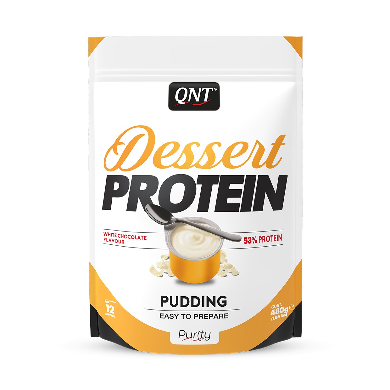 QNT Protein Pudding - 480 gr - White Chocolate