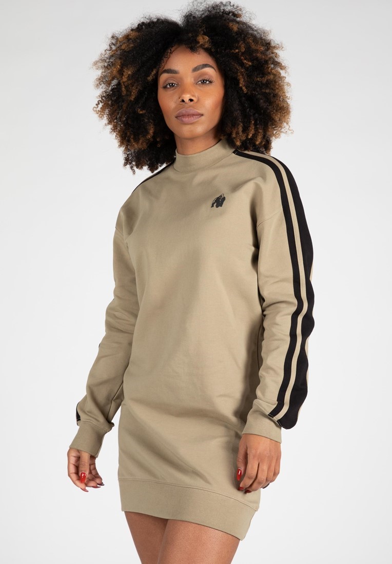 Gorilla Wear Isabella Sweatshirt Jurk - Beige