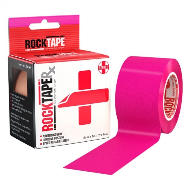 RockTape RX Kinesiotape - Sporttape - 5 cm x 5 m - Roze