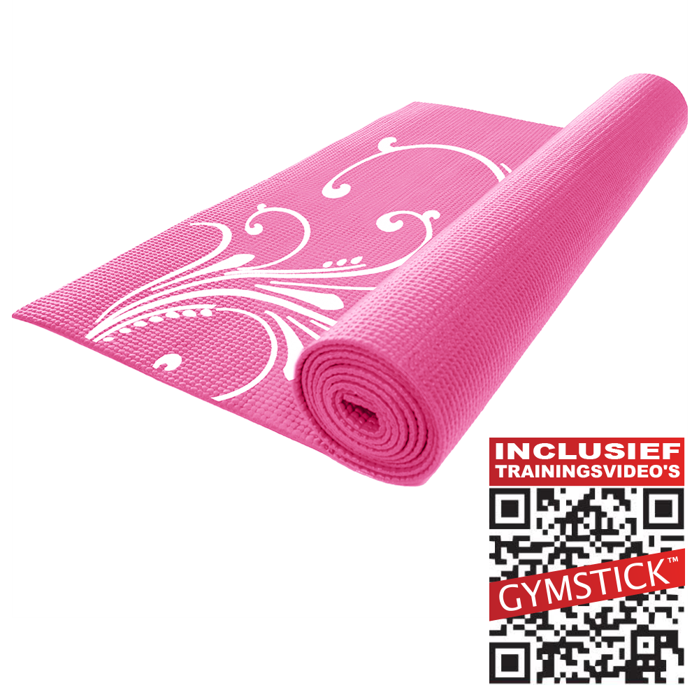 Gymstick Fitness Mat Roze  - Met trainingsvideo's