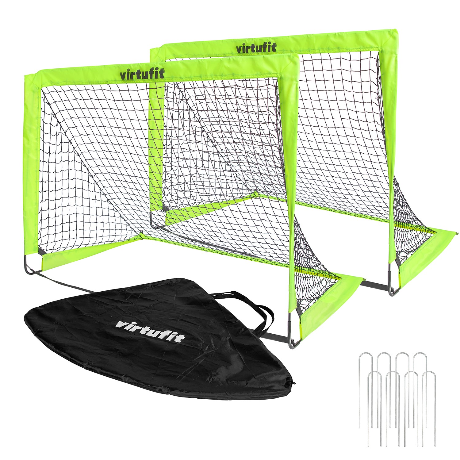 VirtuFit Pop-Up Voetbaldoelen Set - Voetbalgoals - 120 x 90 cm