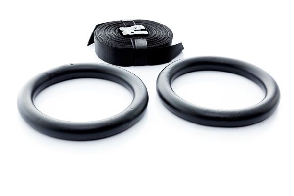 Muscle Power Stalen Crossfit Ringen Set - Inclusief Straps