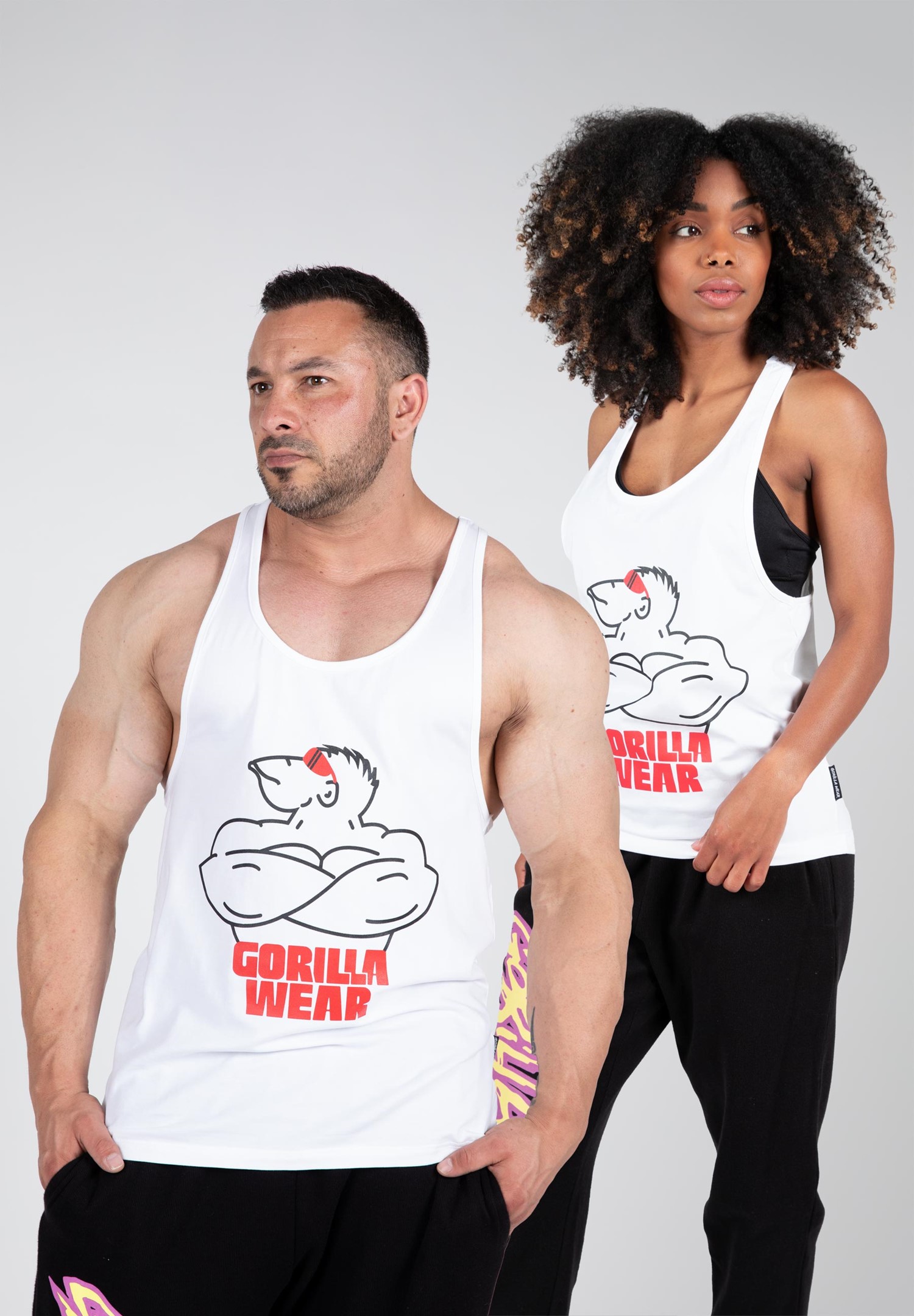 Gorilla Wear Legacy Stringer - Wit - XS