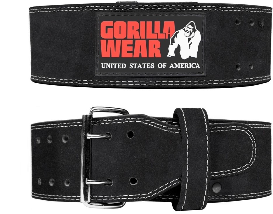 Gorilla Wear 4 Inch Leather Lifting Belt - Black