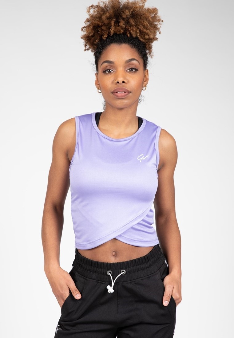 Estelle Twisted Crop Top - Lilac