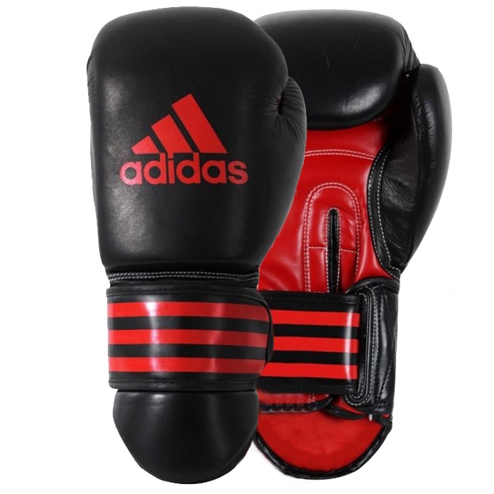 Adidas Power 300 (Thai)Bokshandschoenen Zwart-Rood - 10 oz