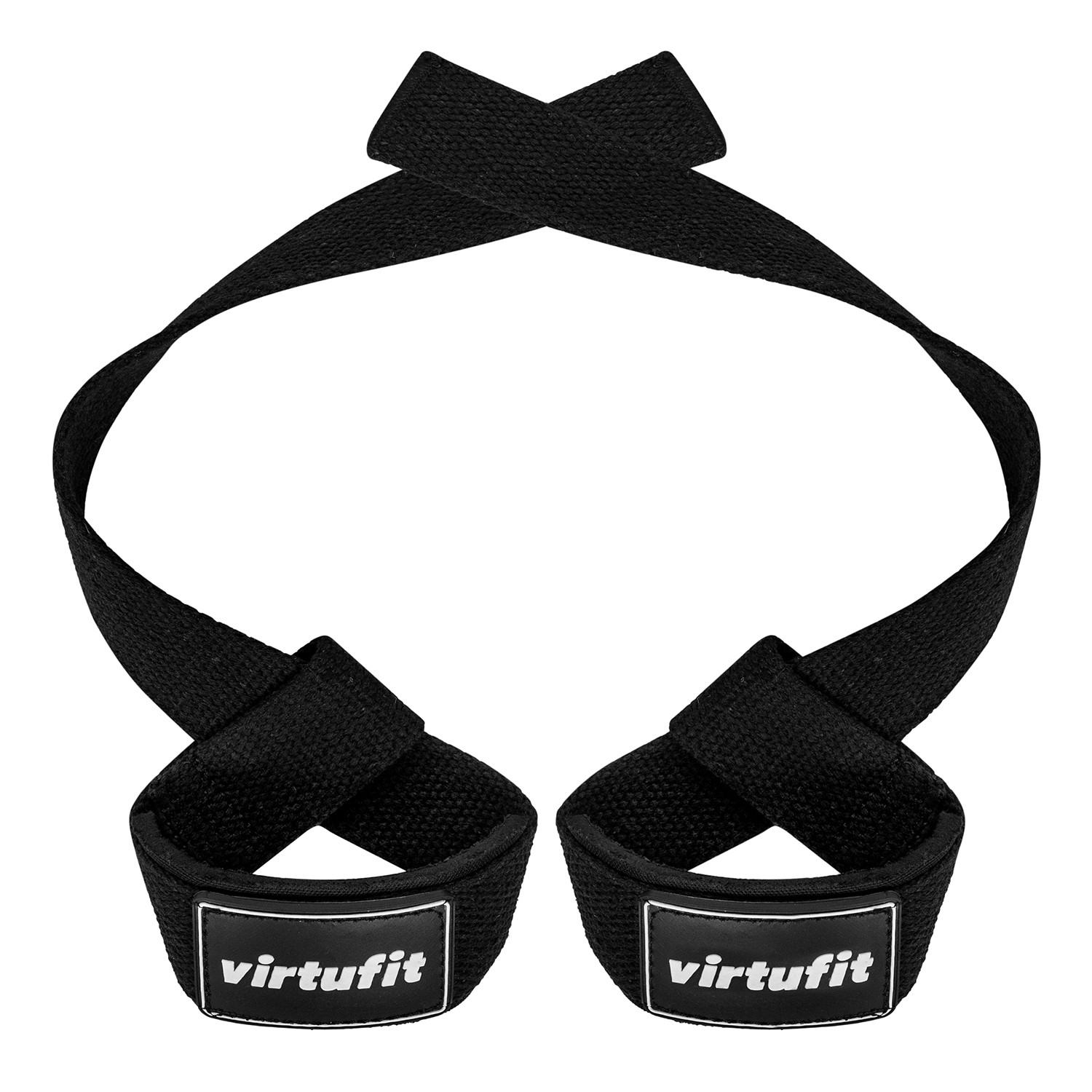 VirtuFit Padded Lifting Straps - Katoen - Zwart